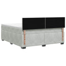 vidaXL Boxspring ágy matraccal és LED-del Világosszürke 180 x 200 cm