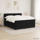 vidaXL Boxspring ágy matraccal és LED-del Fekete 180 x 200 cm Bársony
