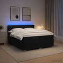 vidaXL Boxspring ágy matraccal és LED-del Fekete 160 x 200 cm Bársony