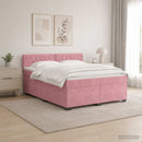 vidaXL Boxspring ágy matraccal és LED-del Rózsaszín 160 x 200 cm