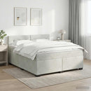 vidaXL Boxspring ágy matraccal és LED-del Világosszürke 160 x 200 cm