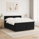 vidaXL Boxspring ágy matraccal és LED-del Fekete 140 x 190 cm Bársony