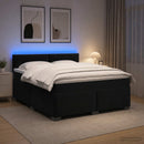 vidaXL Boxspring ágy matraccal és LED-del Fekete 180 x 200 cm Bársony