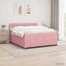 vidaXL Boxspring ágy matraccal és LED-del Rózsaszín 140 x 200 cm