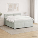 vidaXL Boxspring ágy matraccal és LED-del Világosszürke 140 x 190 cm