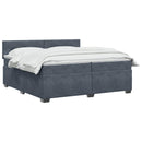 vidaXL Boxspring ágy matraccal és LED-del Sötétszürke 200 x 200 cm