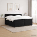 vidaXL Boxspring ágy matraccal és LED-del Fekete 200 x 200 cm Bársony