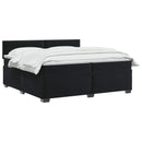 vidaXL Boxspring ágy matraccal és LED-del Fekete 200 x 200 cm Bársony