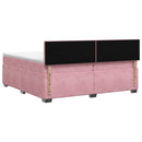 vidaXL Boxspring ágy matraccal és LED-del Rózsaszín 200 x 200 cm