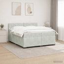 vidaXL Boxspring ágy matraccal és LED-del Világosszürke 200 x 200 cm