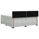 vidaXL Boxspring ágy matraccal és LED-del Világosszürke 200 x 200 cm