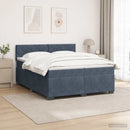 vidaXL Boxspring ágy matraccal és LED-del Sötétszürke 200 x 200 cm