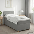 vidaXL Boxspring ágy matraccal Világosszürke 80 x 200 cm Szövet