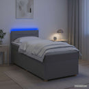 vidaXL Boxspring ágy matraccal Világosszürke 80 x 200 cm Szövet