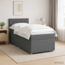 vidaXL Boxspring ágy matraccal Sötétszürke 80 x 200 cm Szövet