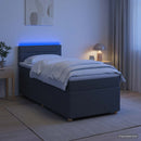 vidaXL Boxspring ágy matraccal Sötétszürke 80 x 200 cm Szövet