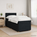 vidaXL Boxspring ágy matraccal fejtámlával Fekete 90 x 200 cm Szövet