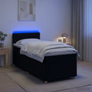 vidaXL Boxspring ágy matraccal fejtámlával Fekete 80 x 200 cm Szövet