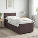 vidaXL Boxspring ágy matraccal Sötét Barna 90 x 190 cm Szövet