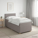 vidaXL Boxspring ágy matraccal fejtámlával Tópszínű 80 x 200 cm Szövet