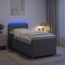 vidaXL Boxspring ágy matraccal fejtámlával Tópszínű 80 x 200 cm Szövet