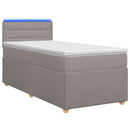 vidaXL Boxspring ágy matraccal fejtámlával Tópszínű 80 x 200 cm Szövet
