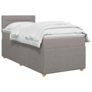 vidaXL Boxspring ágy matraccal fejtámlával Tópszínű 80 x 200 cm Szövet