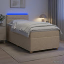 vidaXL Boxspring ágy matraccal Krémszínű 80 x 200 cm Szövet