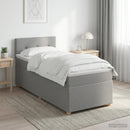vidaXL Boxspring ágy matraccal Világosszürke 90 x 200 cm Szövet