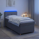 vidaXL Boxspring ágy matraccal Világosszürke 90 x 190 cm Szövet