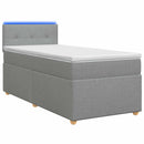 vidaXL Boxspring ágy matraccal Világosszürke 80 x 200 cm Szövet