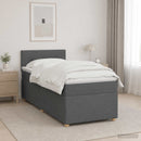 vidaXL Boxspring ágy matraccal és LED-del Sötétszürke 90 x 190 cm