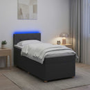 vidaXL Boxspring ágy matraccal Sötétszürke 90 x 190 cm Szövet