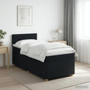 vidaXL Boxspring ágy matraccal fejtámlával Fekete 90 x 190 cm Szövet