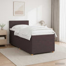 vidaXL Boxspring ágy matraccal Sötét Barna 90 x 190 cm Szövet