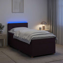 vidaXL Boxspring ágy matraccal Sötét Barna 90 x 190 cm Szövet