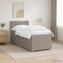vidaXL Boxspring ágy matraccal fejtámlával Tópszínű 80 x 200 cm Szövet