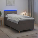 vidaXL Boxspring ágy matraccal fejtámlával Tópszínű 80 x 200 cm Szövet