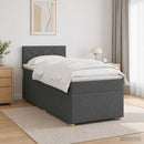 vidaXL Boxspring ágy matraccal Sötétszürke 80 x 200 cm Szövet