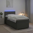 vidaXL Boxspring ágy matraccal Sötétszürke 80 x 200 cm Szövet
