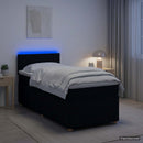 vidaXL Boxspring ágy matraccal fejtámlával Fekete 90 x 200 cm Szövet