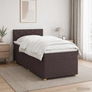 vidaXL Boxspring ágy matraccal Sötét Barna 80 x 200 cm Szövet