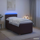 vidaXL Boxspring ágy matraccal Sötét Barna 80 x 200 cm Szövet