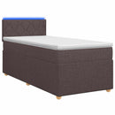 vidaXL Boxspring ágy matraccal Sötét Barna 80 x 200 cm Szövet