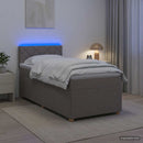 vidaXL Boxspring ágy matraccal Tópszínű 100 x 200 cm Szövet