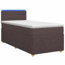 vidaXL Boxspring ágy matraccal Sötét Barna 90 x 190 cm Szövet