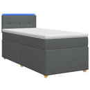 vidaXL Boxspring ágy matraccal Sötétszürke 90 x 190 cm Szövet