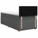 vidaXL Boxspring ágy matraccal Sötétszürke 90 x 190 cm Szövet
