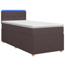 vidaXL Boxspring ágy matraccal Sötét Barna 90 x 190 cm Szövet