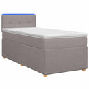 vidaXL Boxspring ágy matraccal fejtámlával Tópszínű 90 x 190 cm Szövet